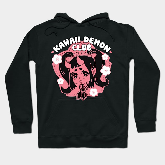 Kawaii Demon Club Hoodie by CrimsonHaze